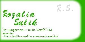 rozalia sulik business card